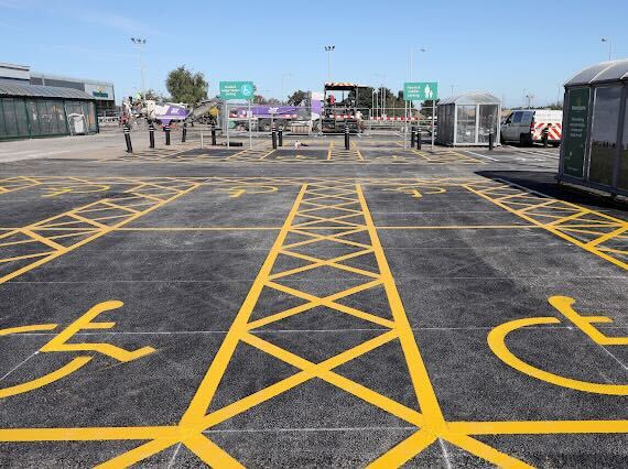What do they colours in line marking mean?