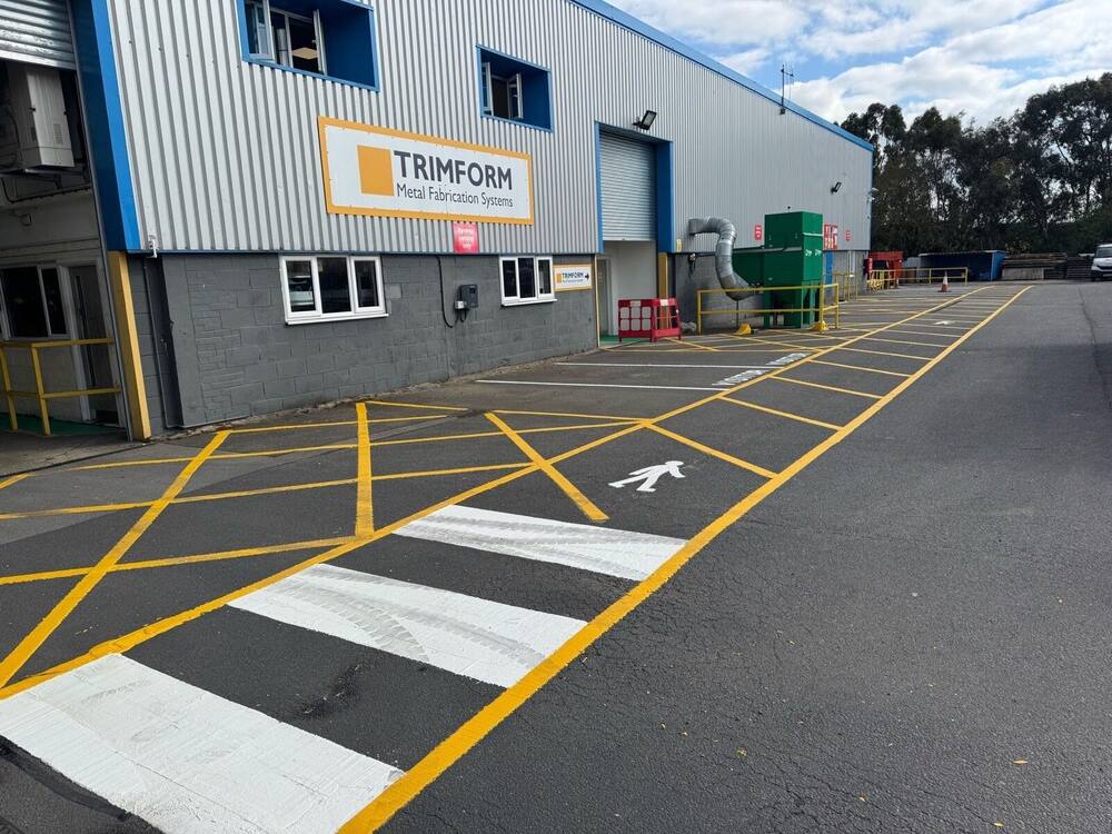 Factory floor line marking for Triform Metal Fabrication Systems